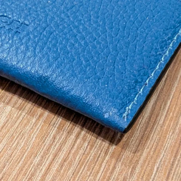 NEW Coach Blue Leather Card Holder - Picture 4 of 4